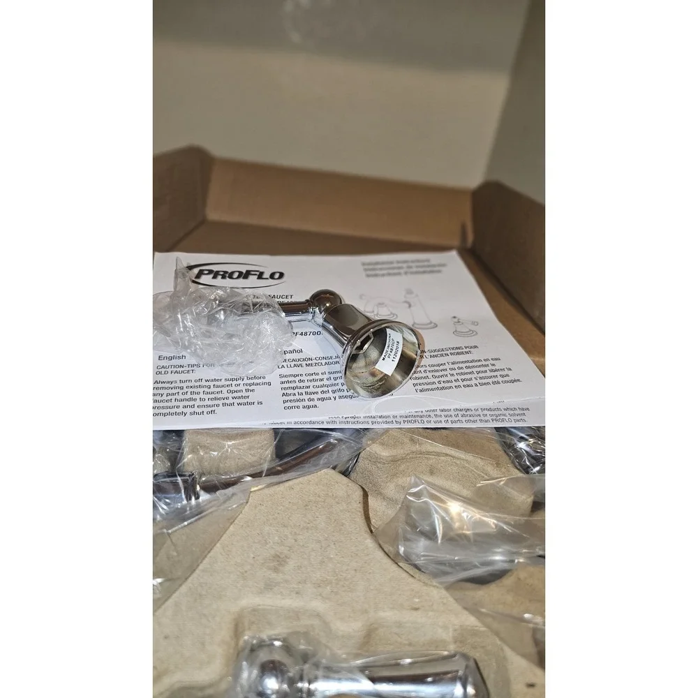 PROFLO PF4870CP Bartlett Deck Mounted Roman Tub 3 Piece Chrome Faucet &‎ Handles